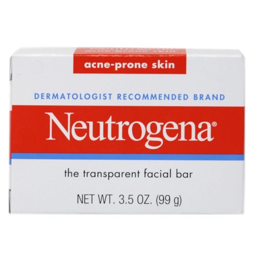 Neutrogena Transparent Facial Bar Acne Prone Skin Formula Soap 3.5 OZ